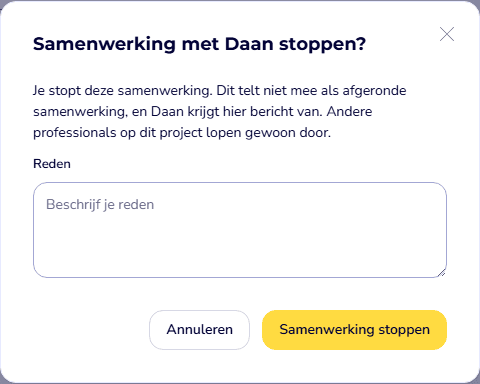 Organisatie: Een samenwerking stoppen