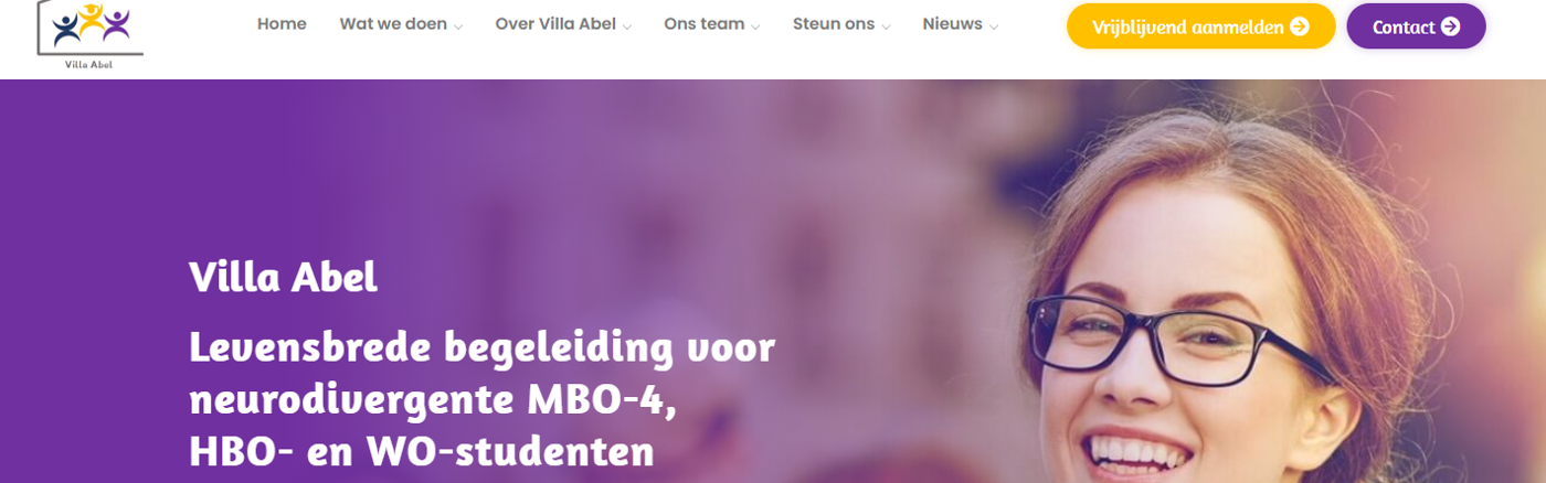 Website homepagina: Stijl & menu-ontwerp