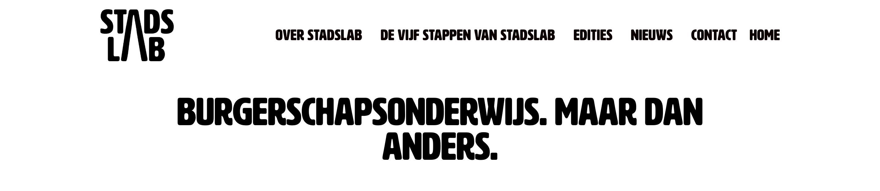 Website redesign voor Het Stadslab