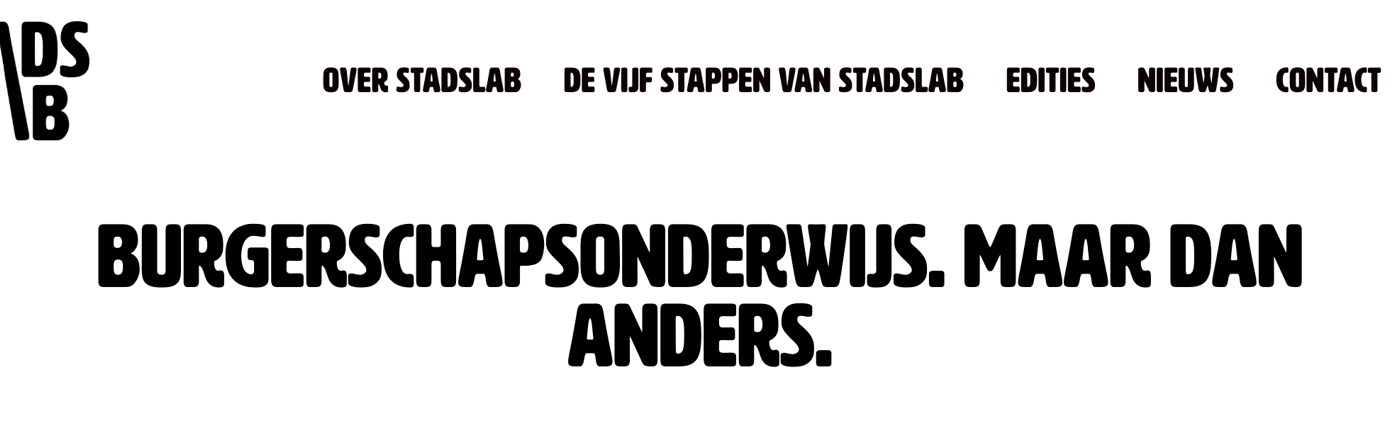 Website redesign voor Het Stadslab