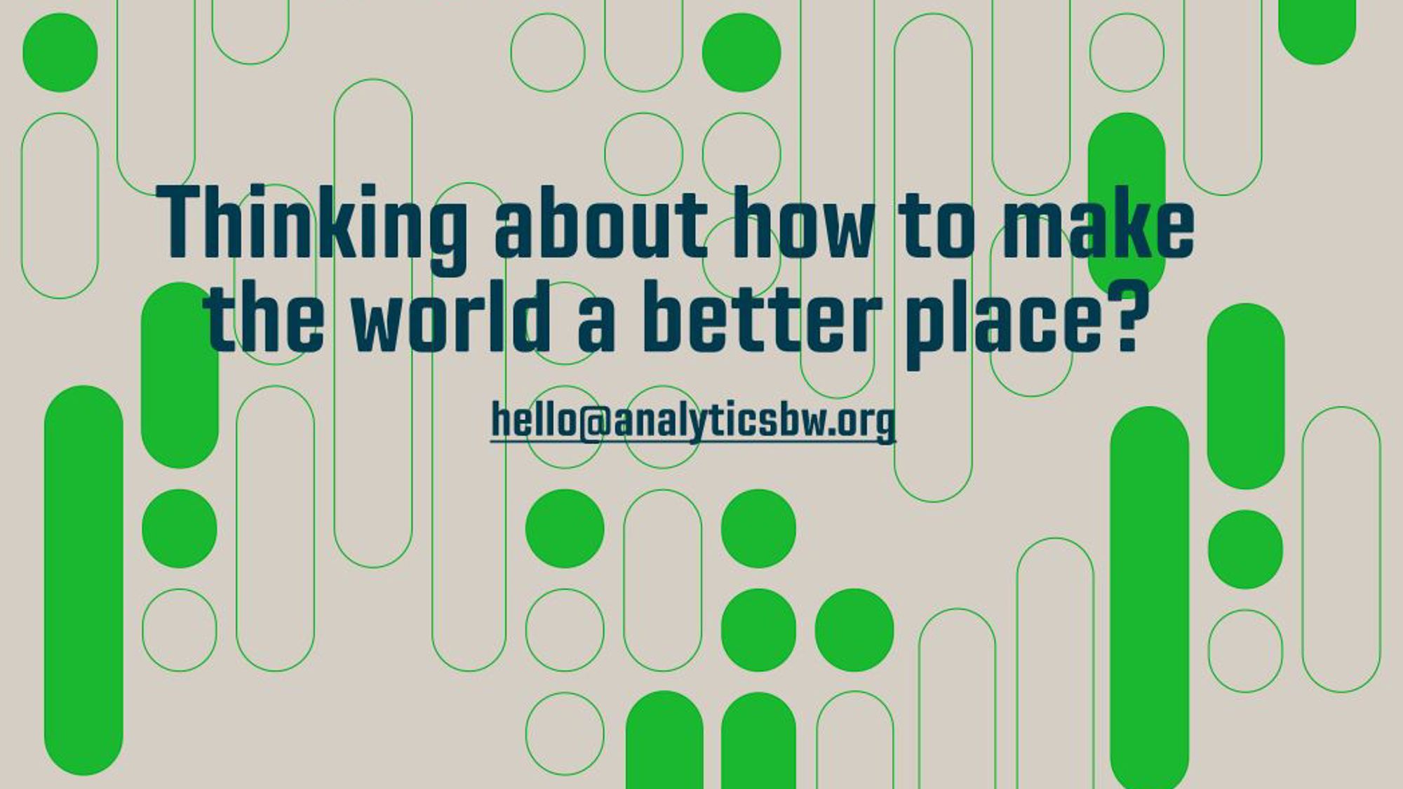 Analytics for a Better World Institute