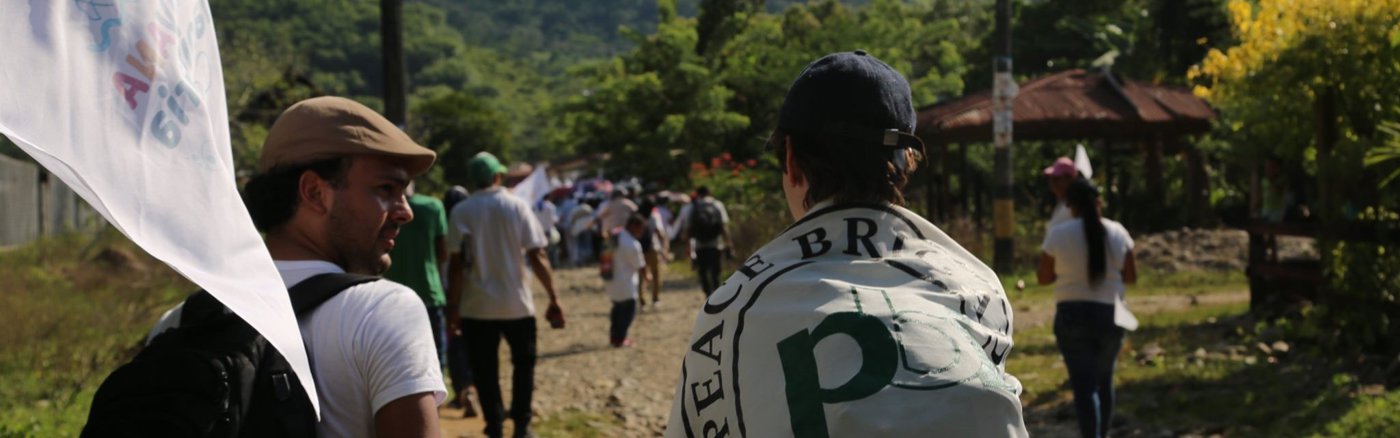 1 flyer design voor Peace Brigades International - afdeling NL