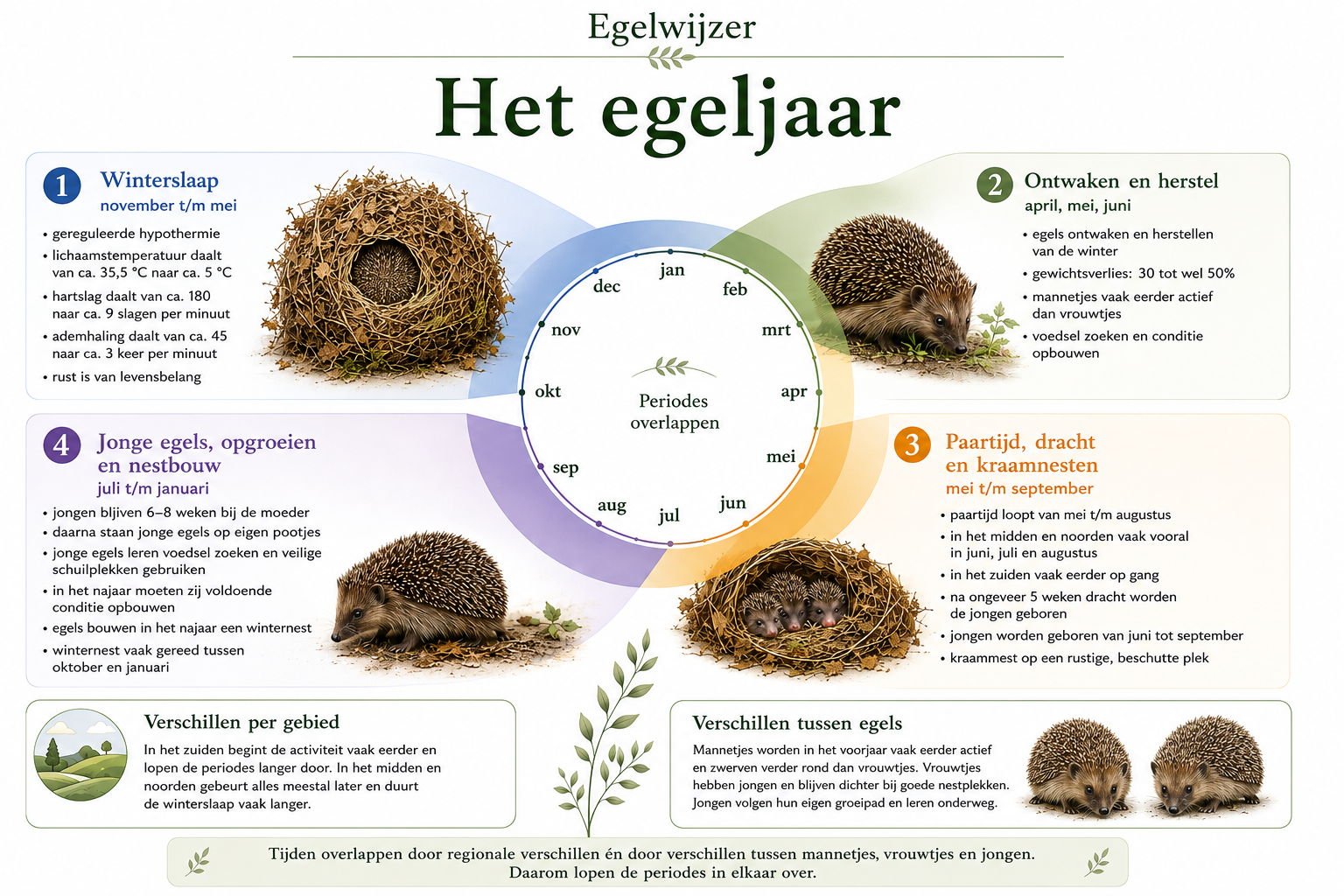 2 hoofdstukken voor egelhandboek vormgeven