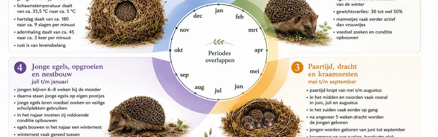 2 hoofdstukken voor egelhandboek vormgeven