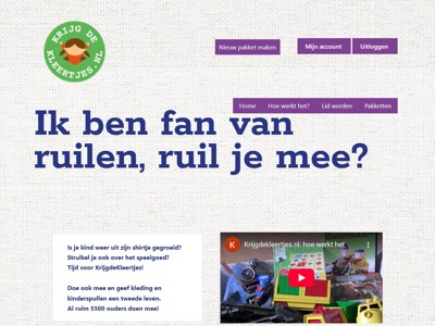 WordPress Ontwerp voor Ruilsite Kleding