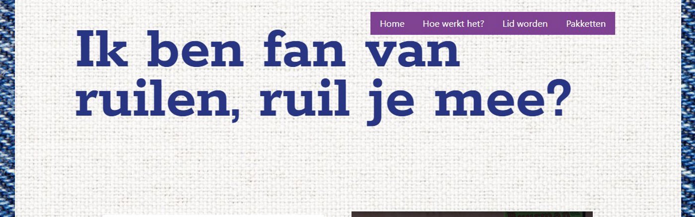 WordPress webdesign voor kledingruil website