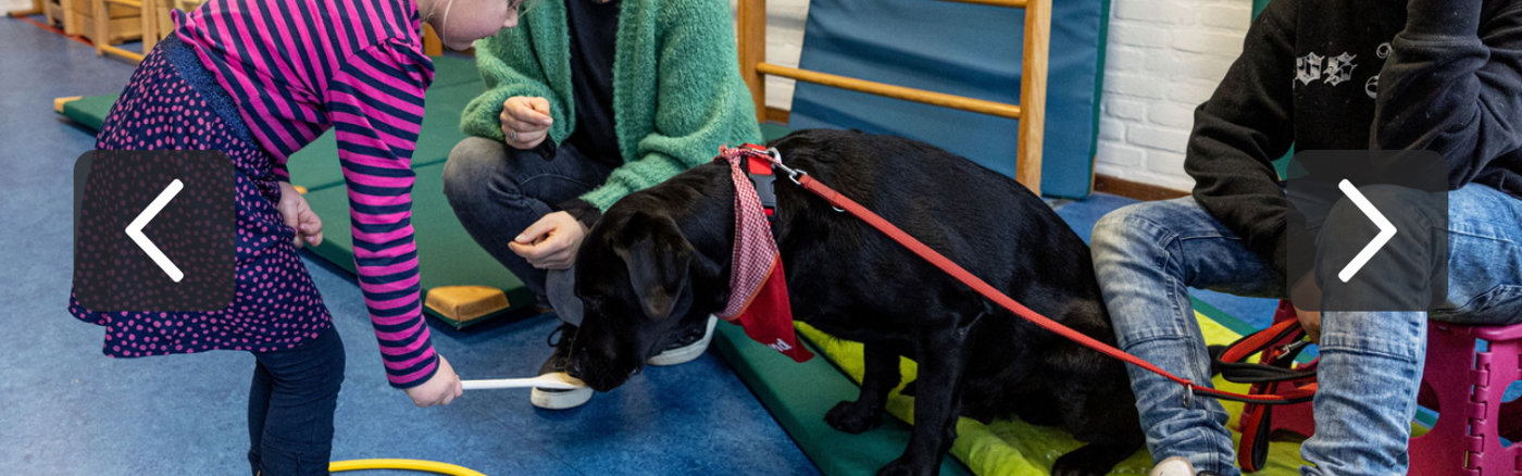 Liselore en  schoolhond Ollie