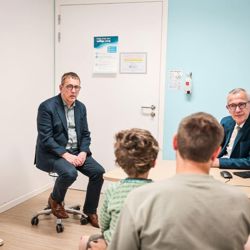 de minister op bezoek