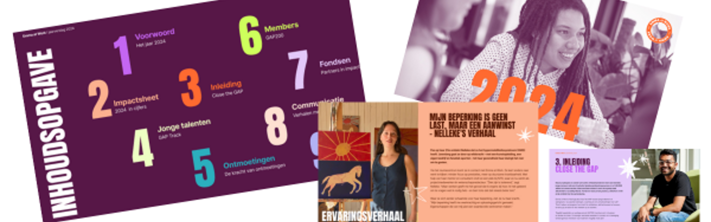 Vormgeving jaarverslag Emma at Work